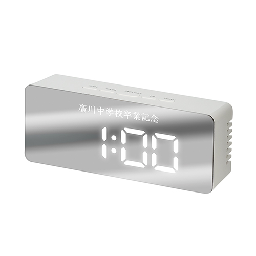 ミラークロック(ワイド)(白)