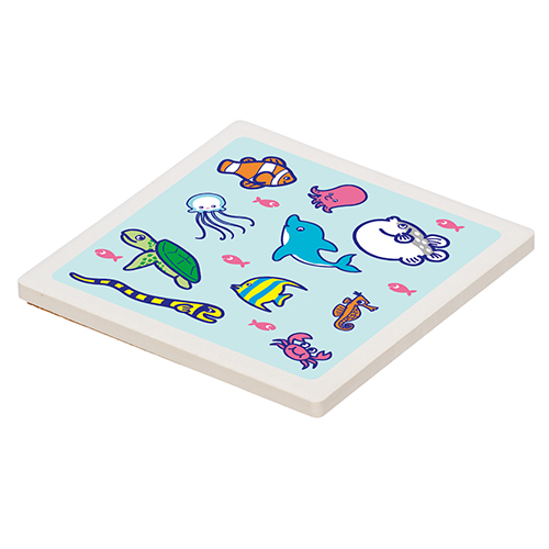 白雲石コースター(角型)(白)