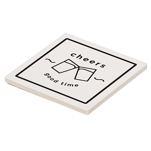 白雲石コースター(角型)(白)