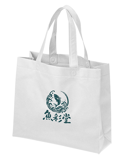 不織布A4マチ付きバッグ(白)