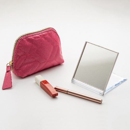 ジュエリーコンパクトミラー(白)