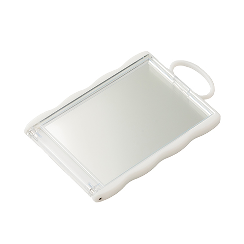 カードホルダーコンパクトミラー(白）