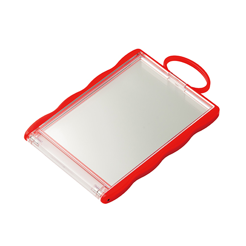 カードホルダーコンパクトミラー(レッド）