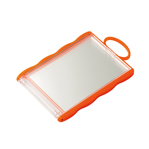 カードホルダーコンパクトミラー(オレンジ）