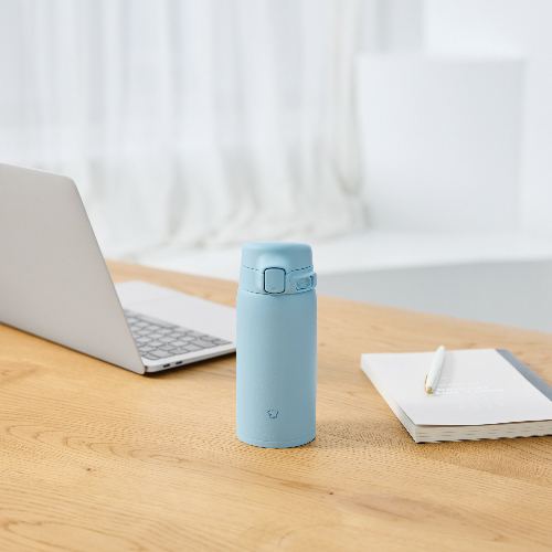 象印 ワンタッチステンレスマグ(360ml)(パウダーブルー)(SU-BA36)