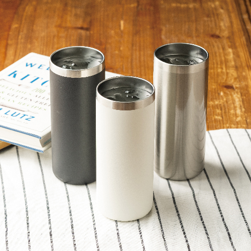 ストレートステンレスタンブラー(420ml)(白)