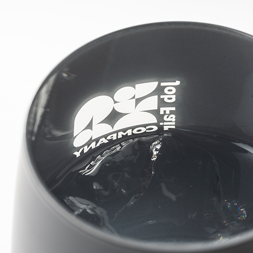 墨黒ラウンドグラス(360ml)(シルバー)