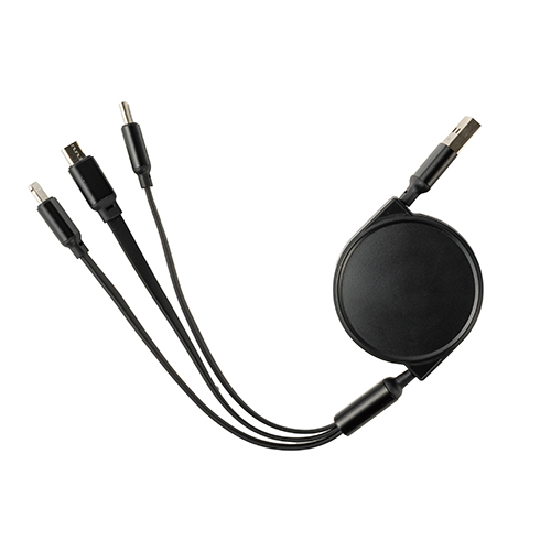 コードリール型充電ケーブル(黒)