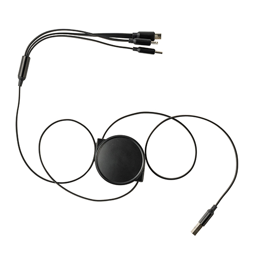 コードリール型充電ケーブル(黒)