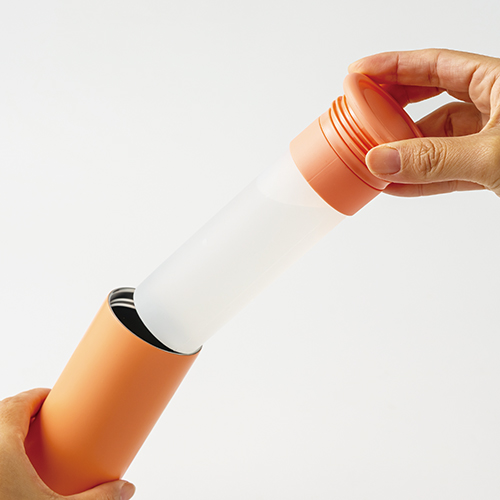 真空二重スリム保冷スティック(オレンジ)