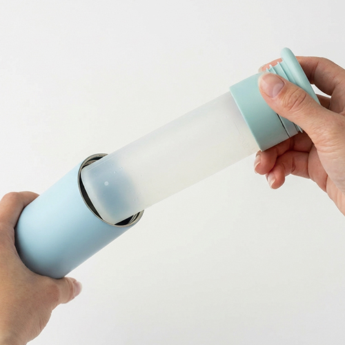 真空二重スリム保冷スティック(ブルー)