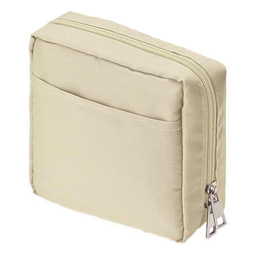 ナイロンスクエアポーチ(ベージュ)