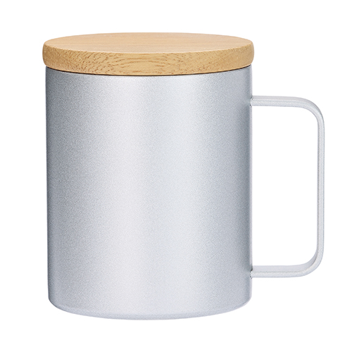 ウッドキャップ・ステンレスマグ(400ml)(シルバー)