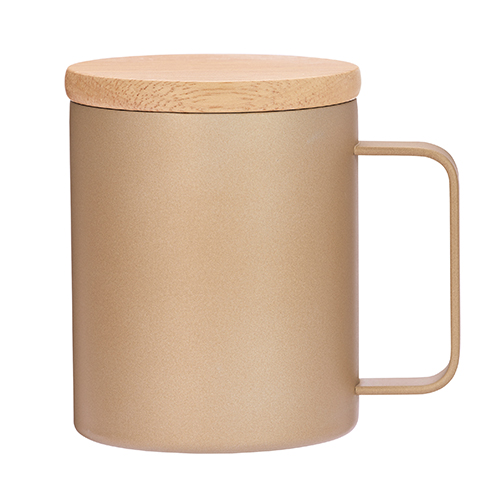 ウッドキャップ・ステンレスマグ(400ml)(ゴールド)