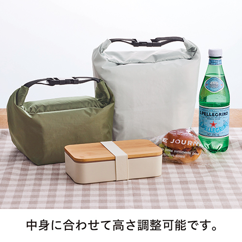 テントクロス保冷温ランチバッグ(ブラック)