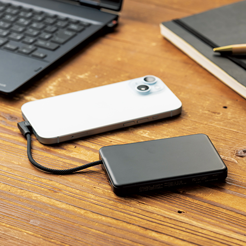 固体電池モバイルバッテリー(5,000mAh)(白)