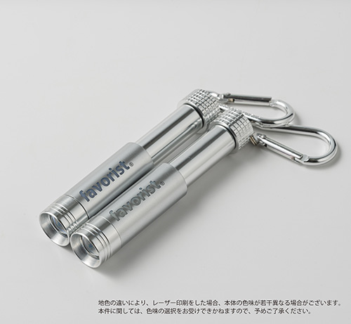 カラビナ付LEDライト(黒)