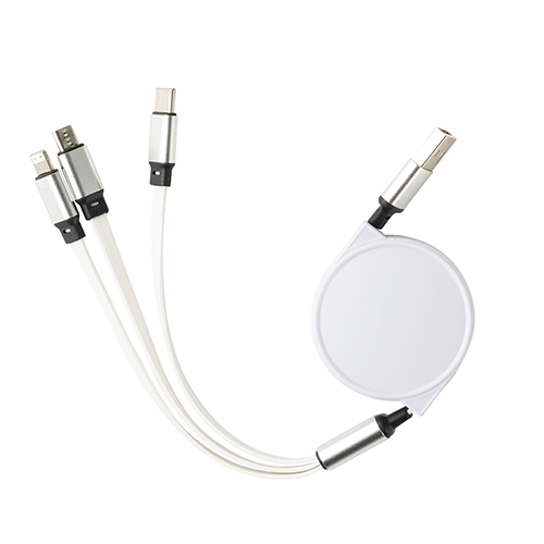 コードリール型充電ケーブル(白)