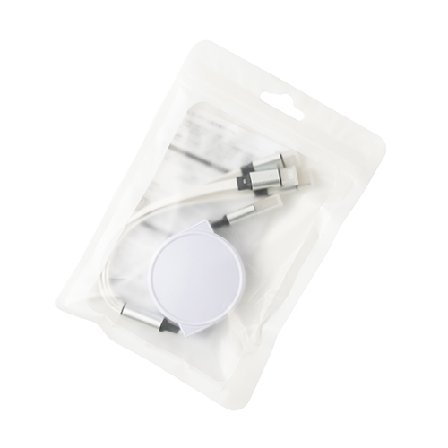 コードリール型充電ケーブル(白)