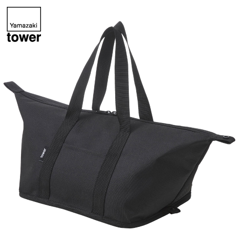TOWER|スーパー・コンビニ弁当がそのまま入る洗えるお弁当バッグ (黒)