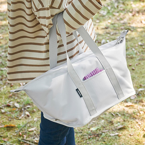 TOWER|スーパー・コンビニ弁当がそのまま入る洗えるお弁当バッグ (グレー)