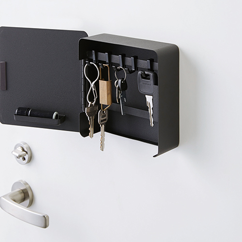 TOWER|マグネットキーフック2段 (黒)