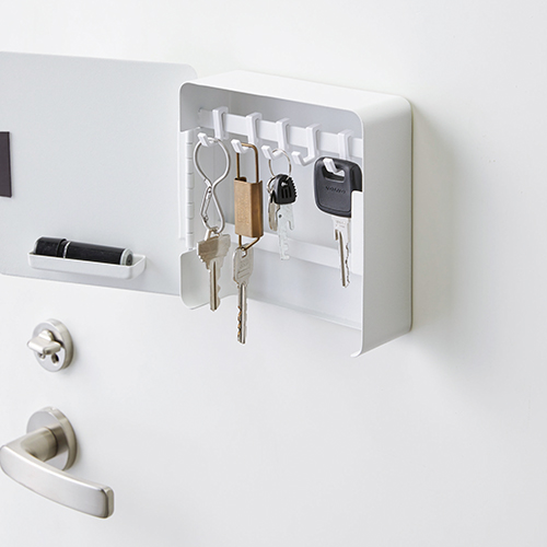 TOWER|マグネットキーフック2段 (白)