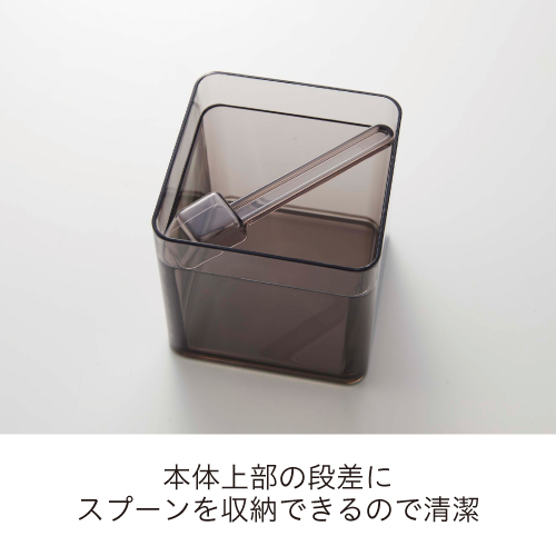 TOWER|スプーン付き バルブ付き密閉保存容器 (黒)