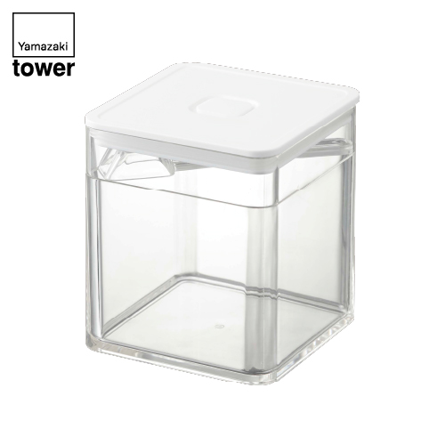 TOWER|スプーン付き バルブ付き密閉保存容器 (白)