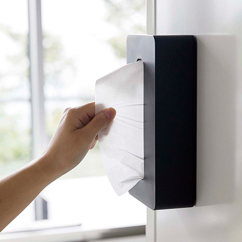 TOWER|マグネットコンパクトティッシュケース (黒)