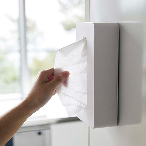 TOWER|マグネットコンパクトティッシュケース (白)