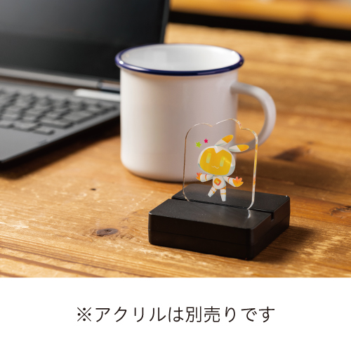 推し活グッズ制作|アクリルスタンド対応充電式LEDライトスタンド(黒)
