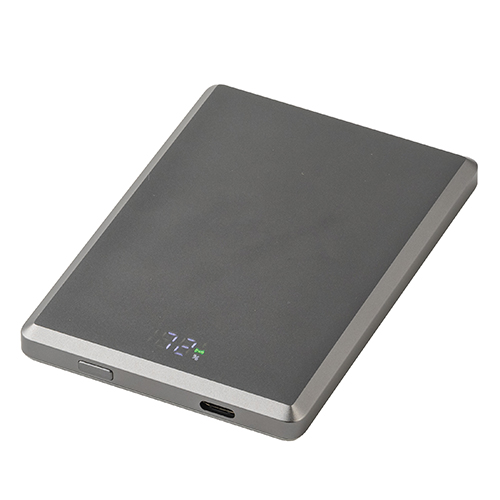 マグネットワイヤレス充電対応バッテリー5,000mAh(グレー)