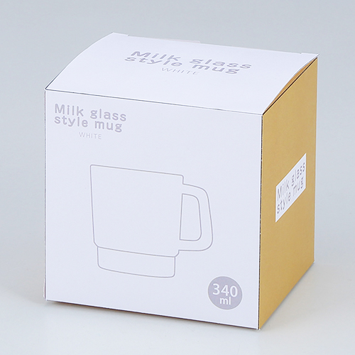 ミルクガラススタイル マグカップ(340ml)(白)