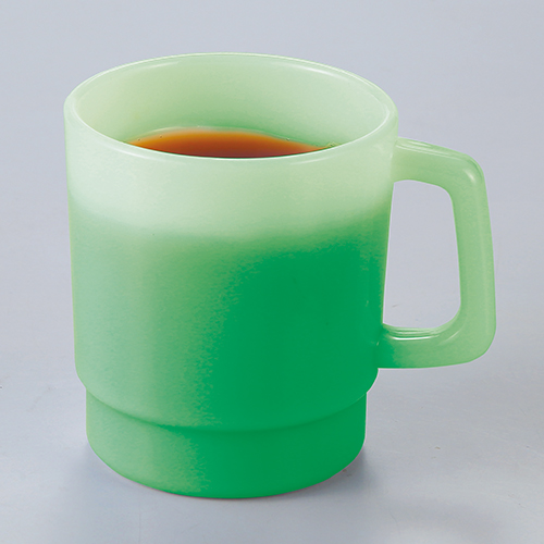 ミルクガラススタイル マグカップ(340ml)(グリーン)