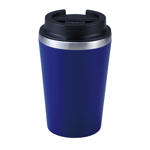 スタイリッシュ二重構造タンブラー(蓋付き)(380ml)(ネイビー)