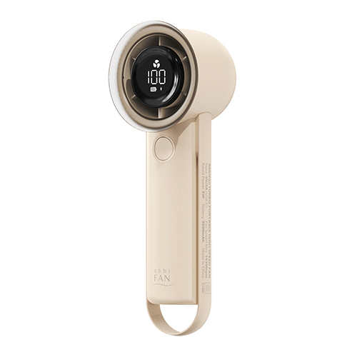 Abbi　FAN　Turbo　ストラップ一体型ハンディファン(ベージュ)