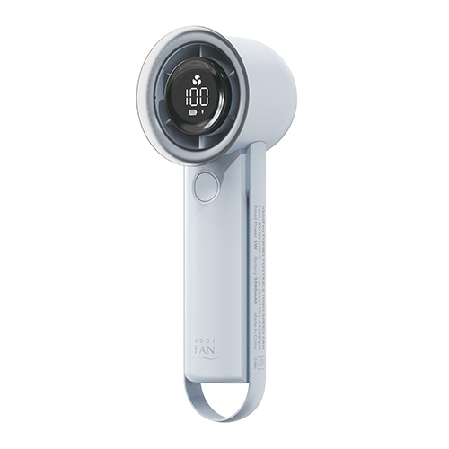 Abbi　FAN　Turbo　ストラップ一体型ハンディファン(ブルー)