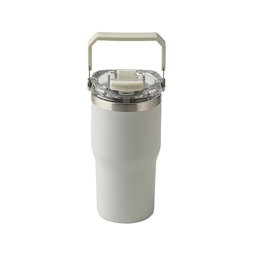 ストロー付き2WAYタンブラー(600ml)(グレー)