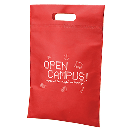 不織布バッグ(小判抜き)(レッド)