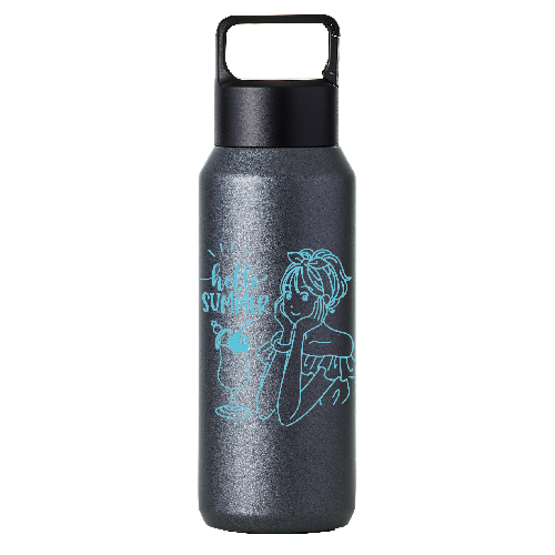真空ステンレス炭酸ボトル(600ml)(黒)