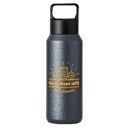 真空ステンレス炭酸ボトル(600ml)(黒)