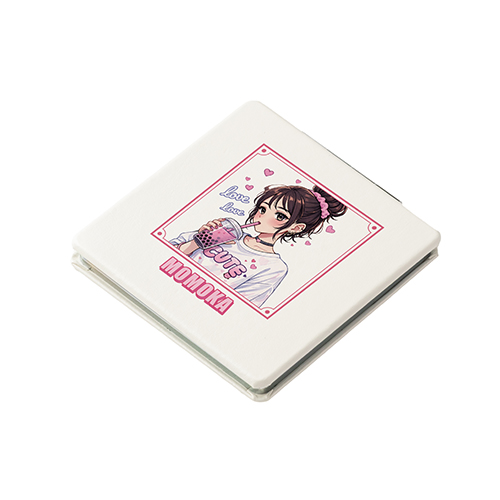 角コンパクトミラー(白)