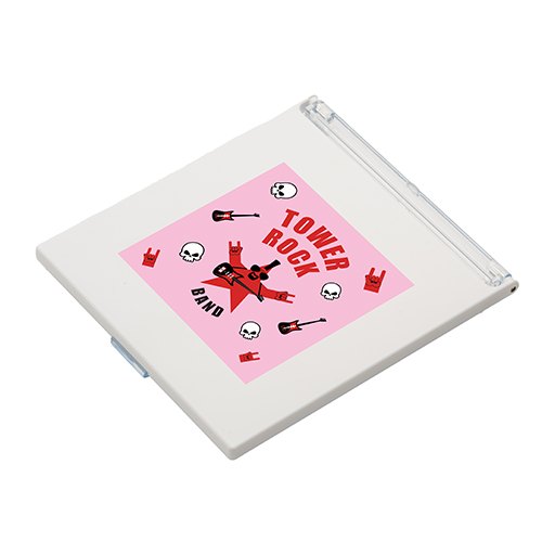 ジュエリーコンパクトミラー(白)