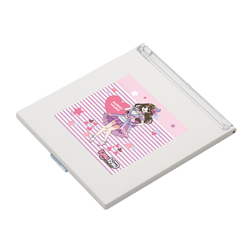 ジュエリーコンパクトミラー(白)