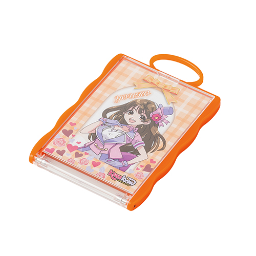 カードホルダーコンパクトミラー(オレンジ)