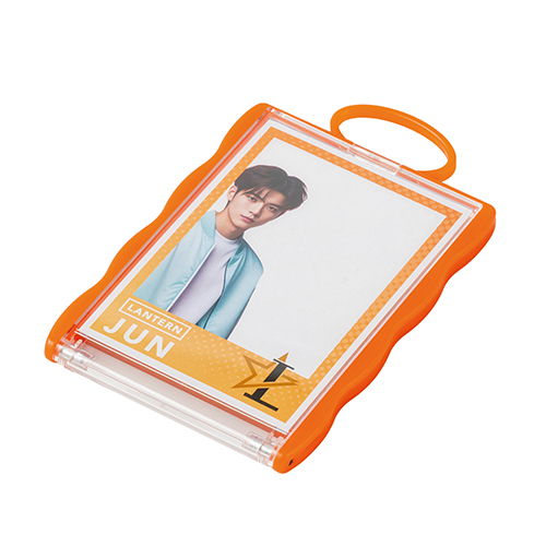 カードホルダーコンパクトミラー(オレンジ)