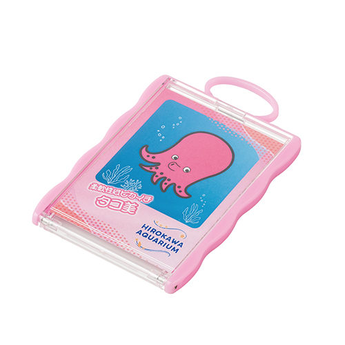 カードホルダーコンパクトミラー(ピンク)