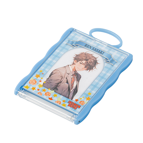 カードホルダーコンパクトミラー(ブルー)