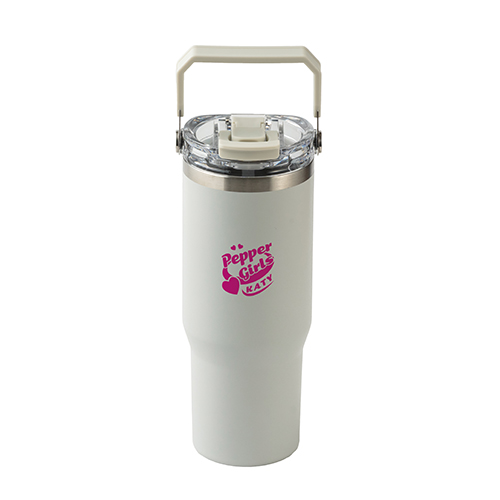 ストロー付き2WAYタンブラー(900ml)(グレー)